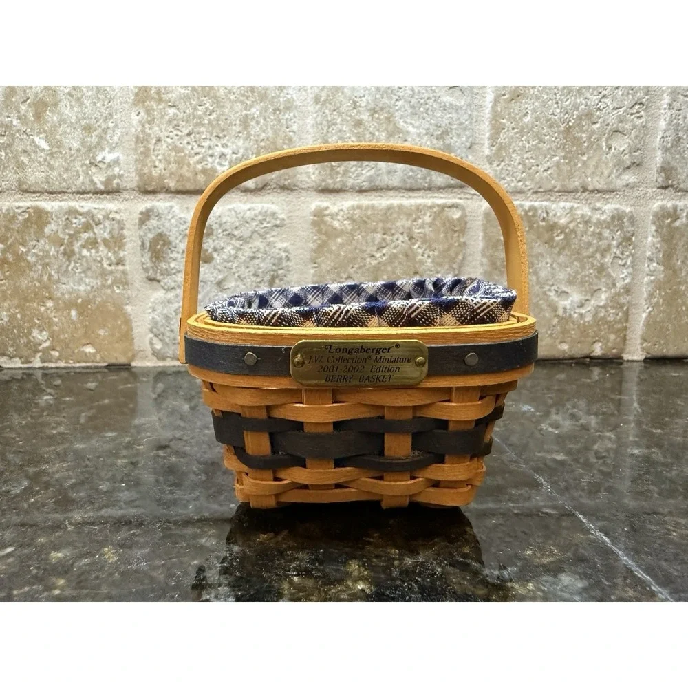 Longaberger Collectors Club JW Miniature 2001-2002 Berry Basket Combo‎ NEW